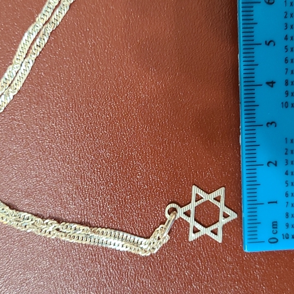 Star of David / magen David pendant and chain silver 925 Italy - Picture 12 of 15